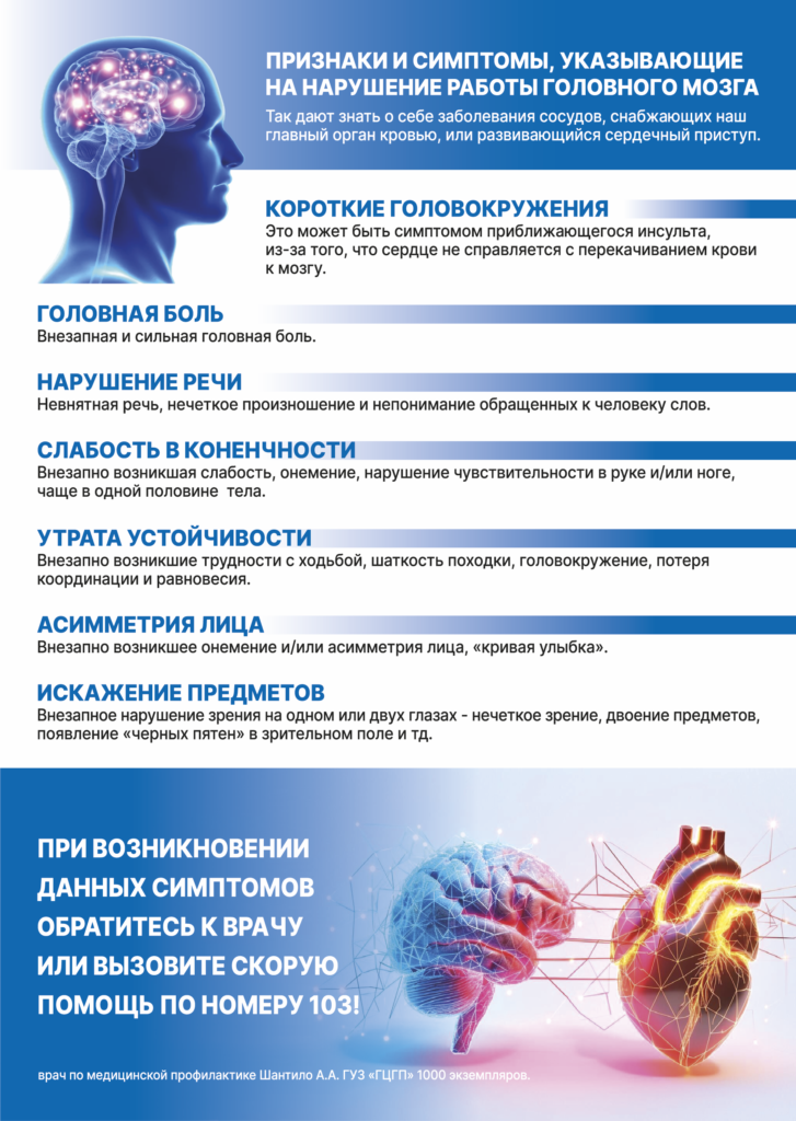 ЗОЖ буклет22. Признаки и симптомы указывающие на разрушение работы головного мозга